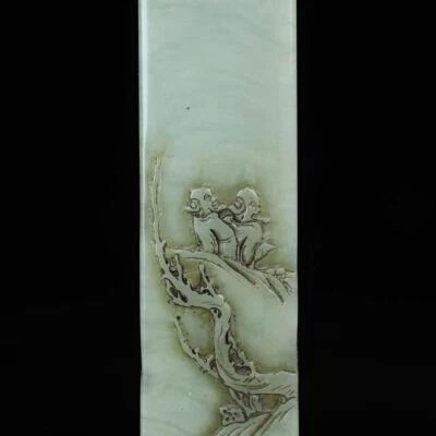 226G Old Chinese Shoushan Stone Seal Stamp Statue w/figure N2175