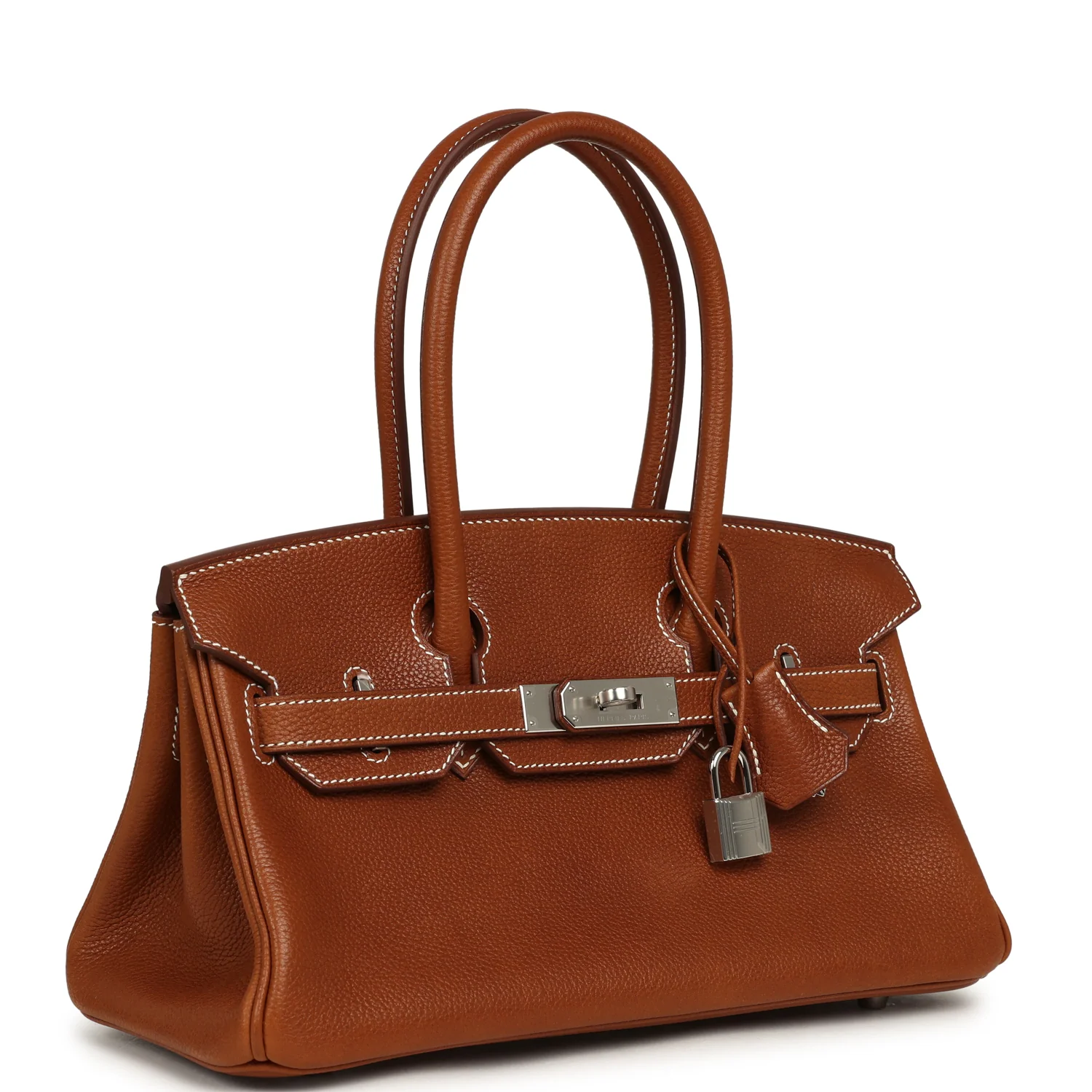 HERMÈS Shoulder Birkin Light 29 Fauve Barenia Faubourg Palladium Hardware