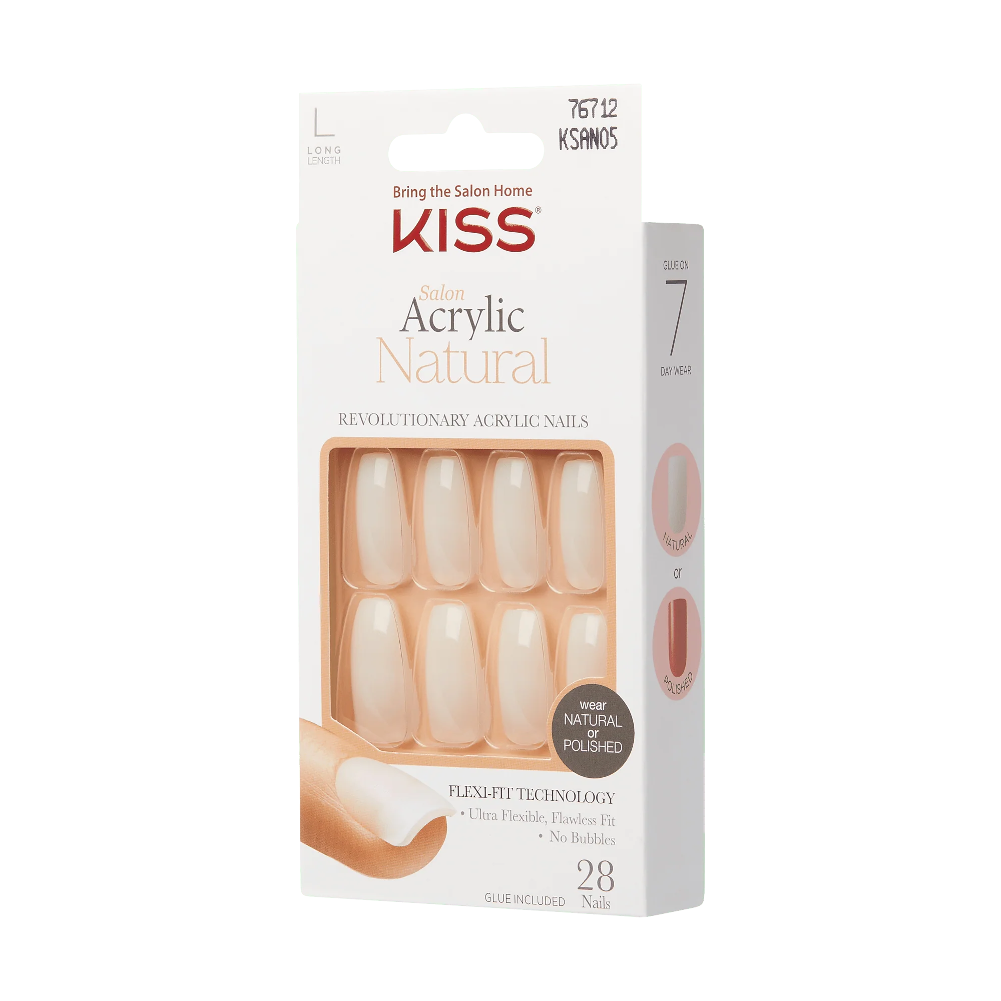 KISS Salon Acrylic Natural Press On Glue Nails - Strong Enough