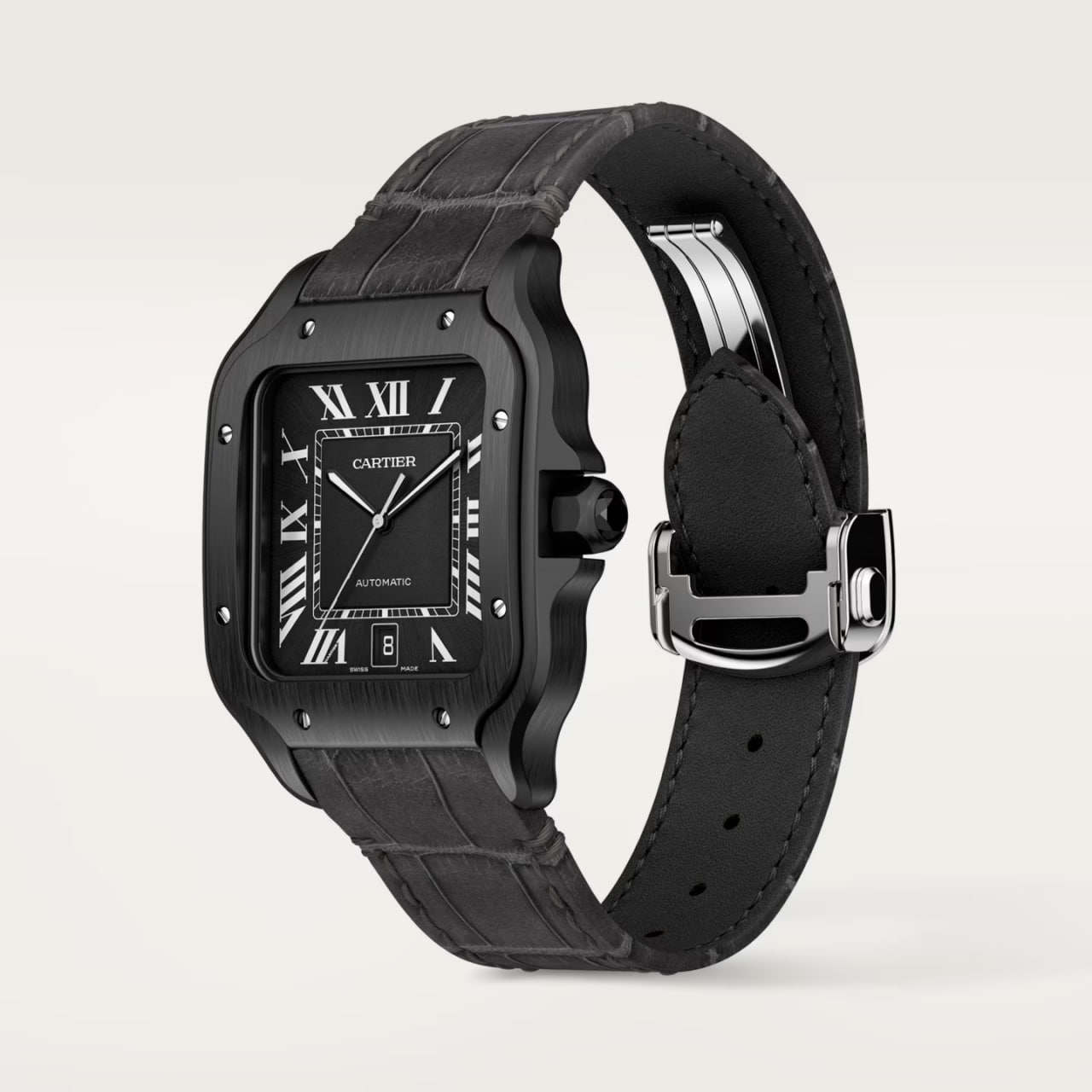 Cartier Santos de Cartier Large Model Black ADLC WSSA0039 - United Luxury