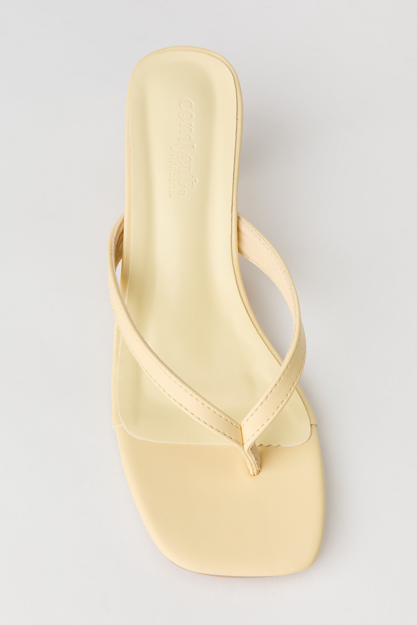 Faux Leather Thong Kitten Heel