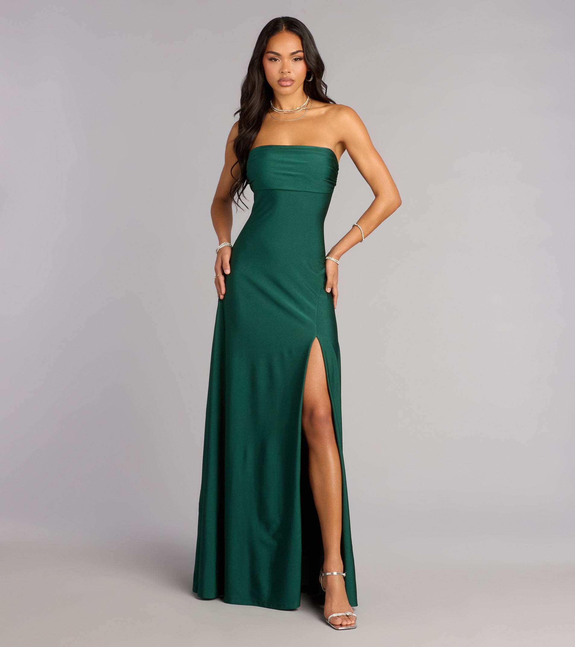 Strapless A‑Line Formal Dress