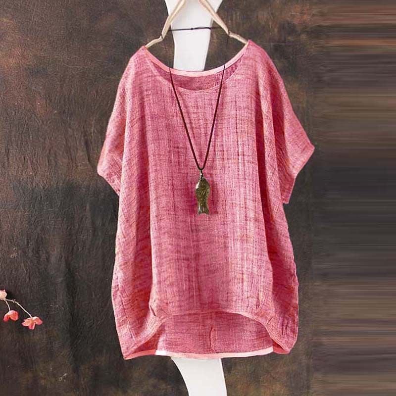 Solid Short Sleeve Round Neck Summer T-Shirts