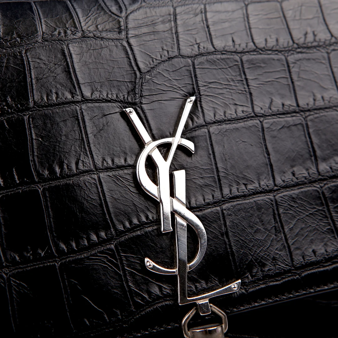 Kate Tassel Satchel Medium Croc Embossed 354119 Black