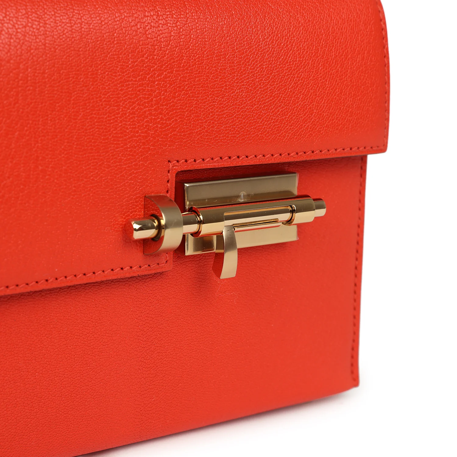 Hermes Mini Verrou Chaine Bag Capucine Chevre Chamkila Permabrass Hardware
