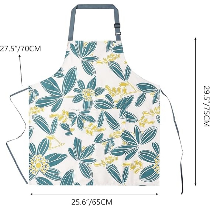 MORWEN 2 Pack Floral Apron for Women with Pockets