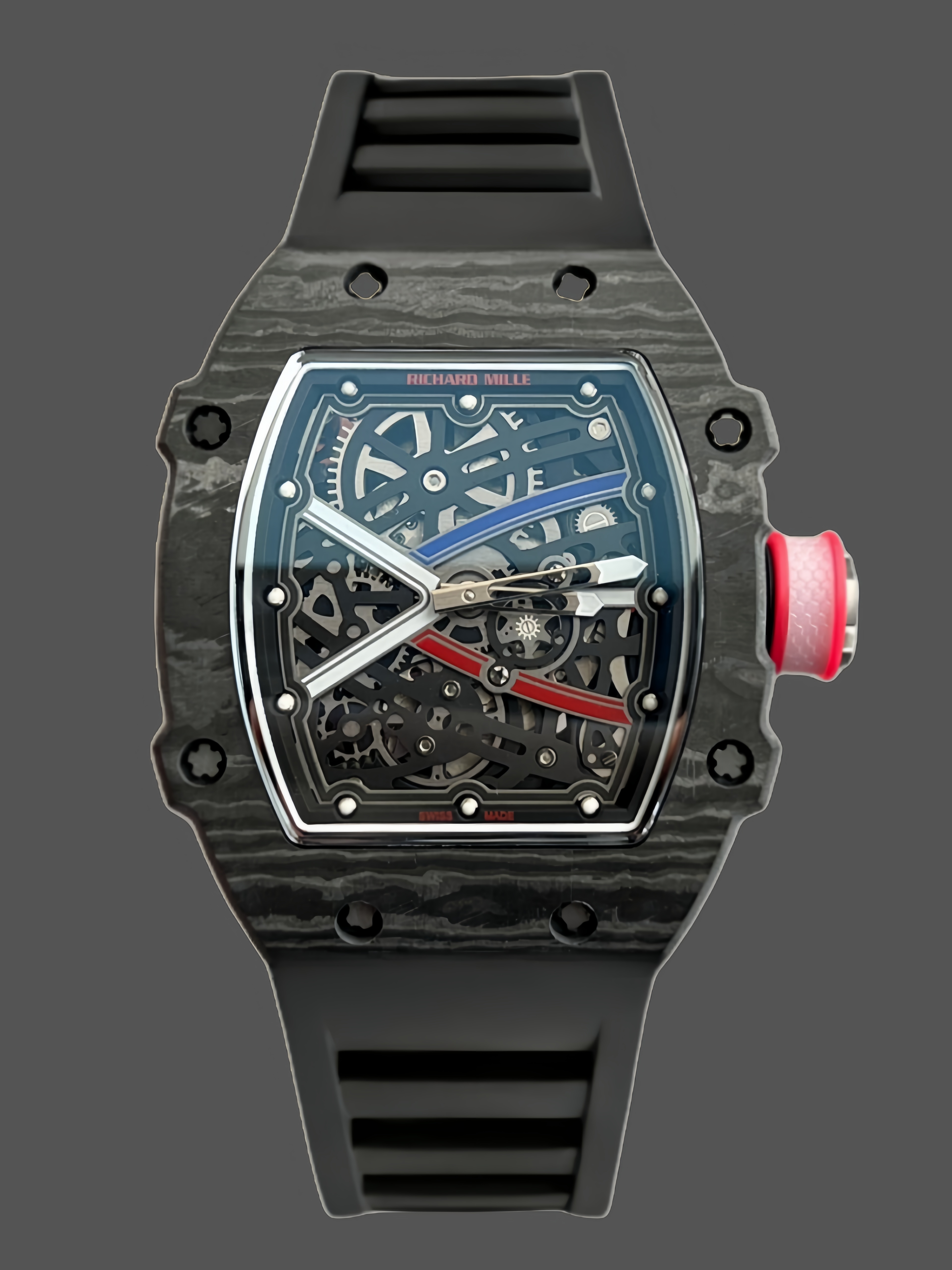 【7A Quality】Richard Mille RM 67-02 Automatic Sebastian Ogier Black Rubber Strap