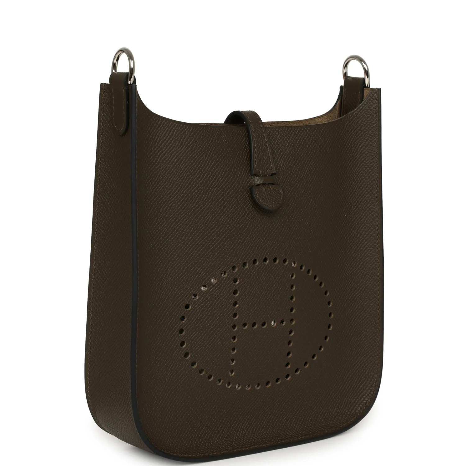 HERMÈS Evelyne Sellier TPM Vert Loden Epsom Palladium Hardware