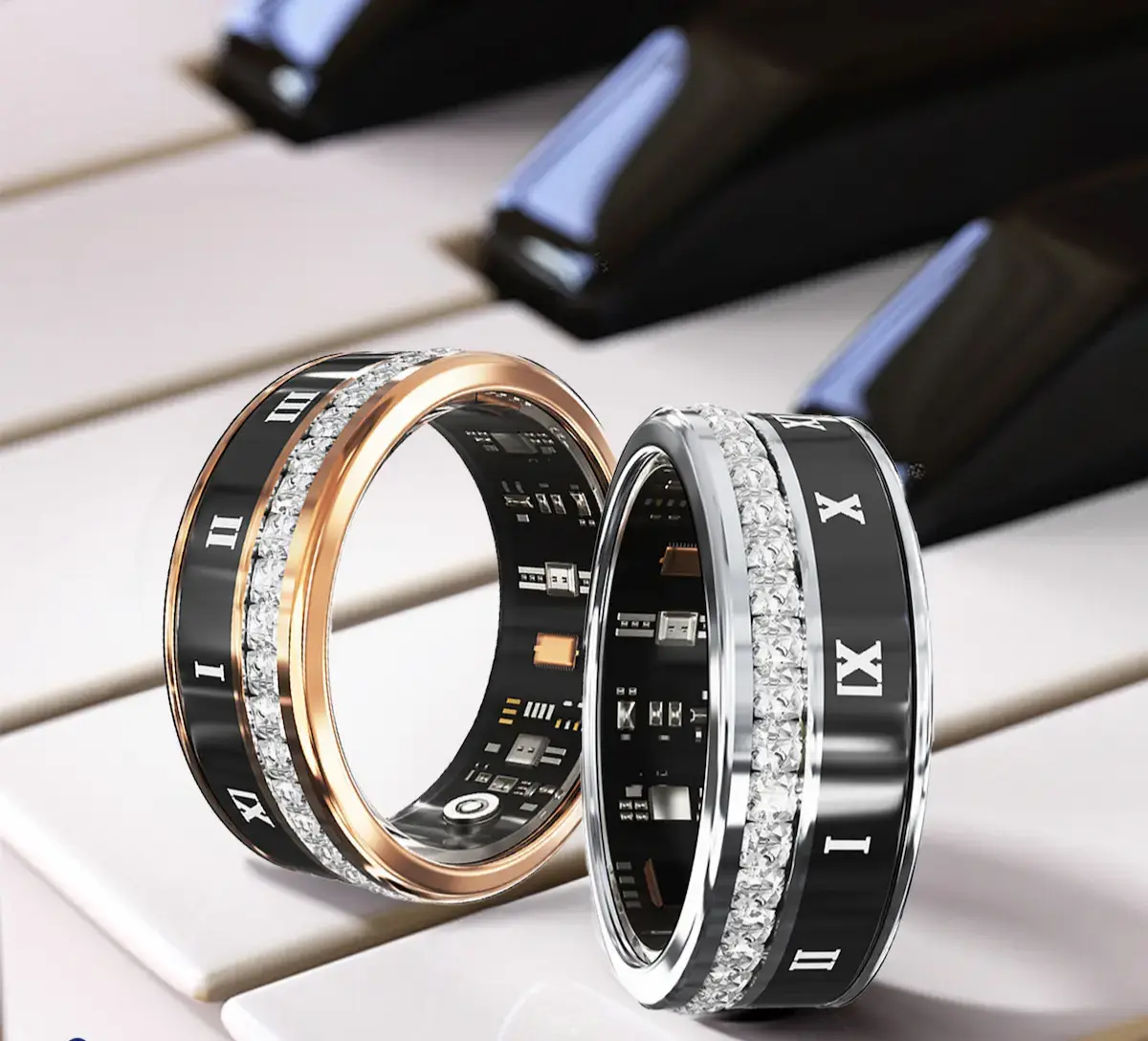 Smart Ring, Sleep Tracker, Activity & Fitness Tracker, Blood Pressure& Oxygen Tracker- SK10