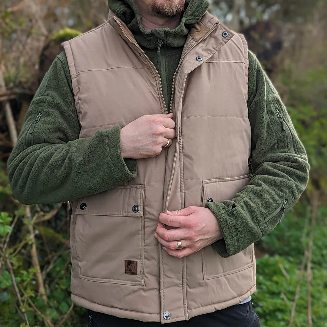 Men's Outerwear Vests with Fleece Liner Hiking Jacket