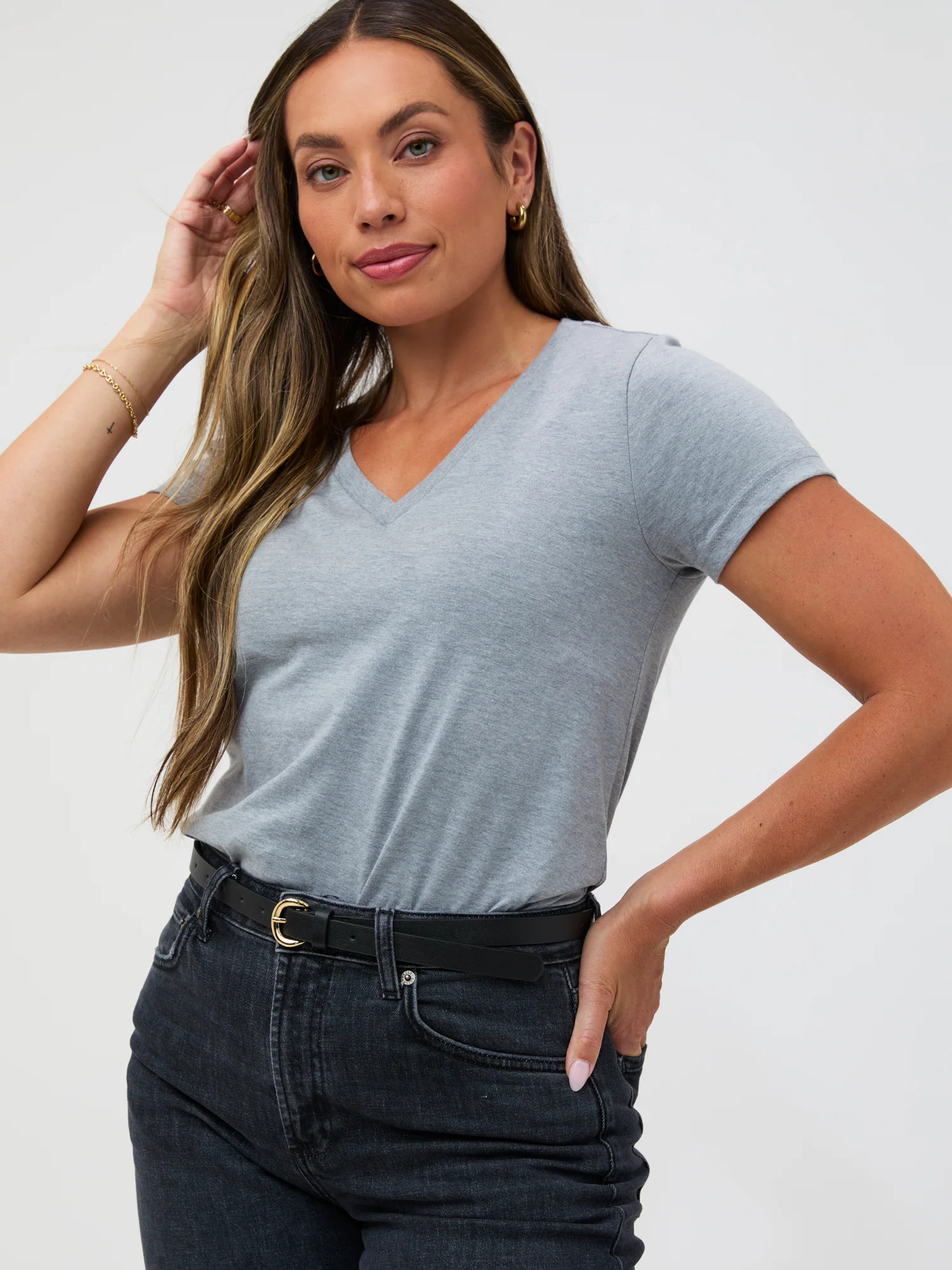 Heather Grey Everyday V-Neck Tee