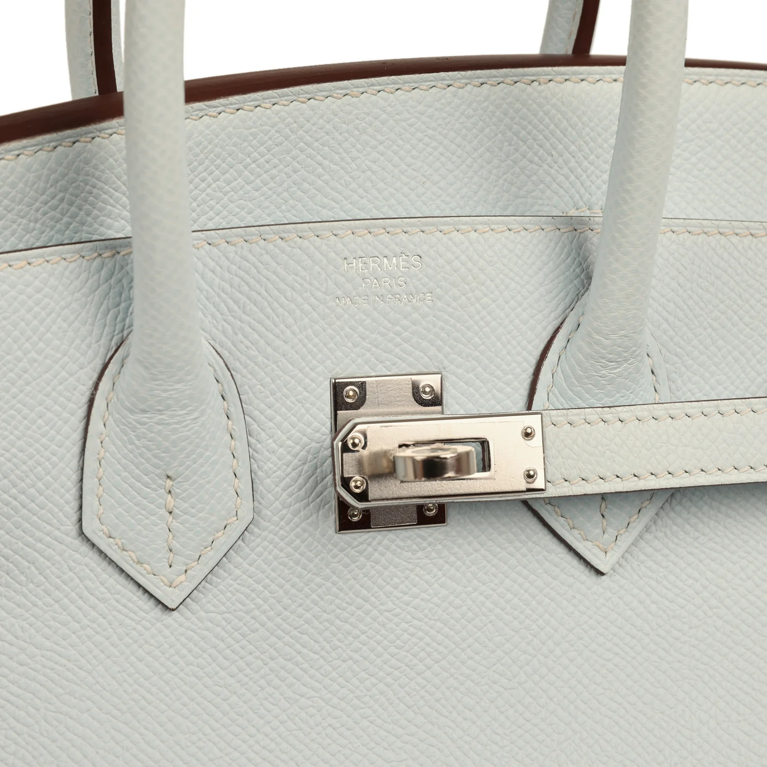 Hermes Birkin Sellier 25 Bleu Brume Epsom Palladium Hardware