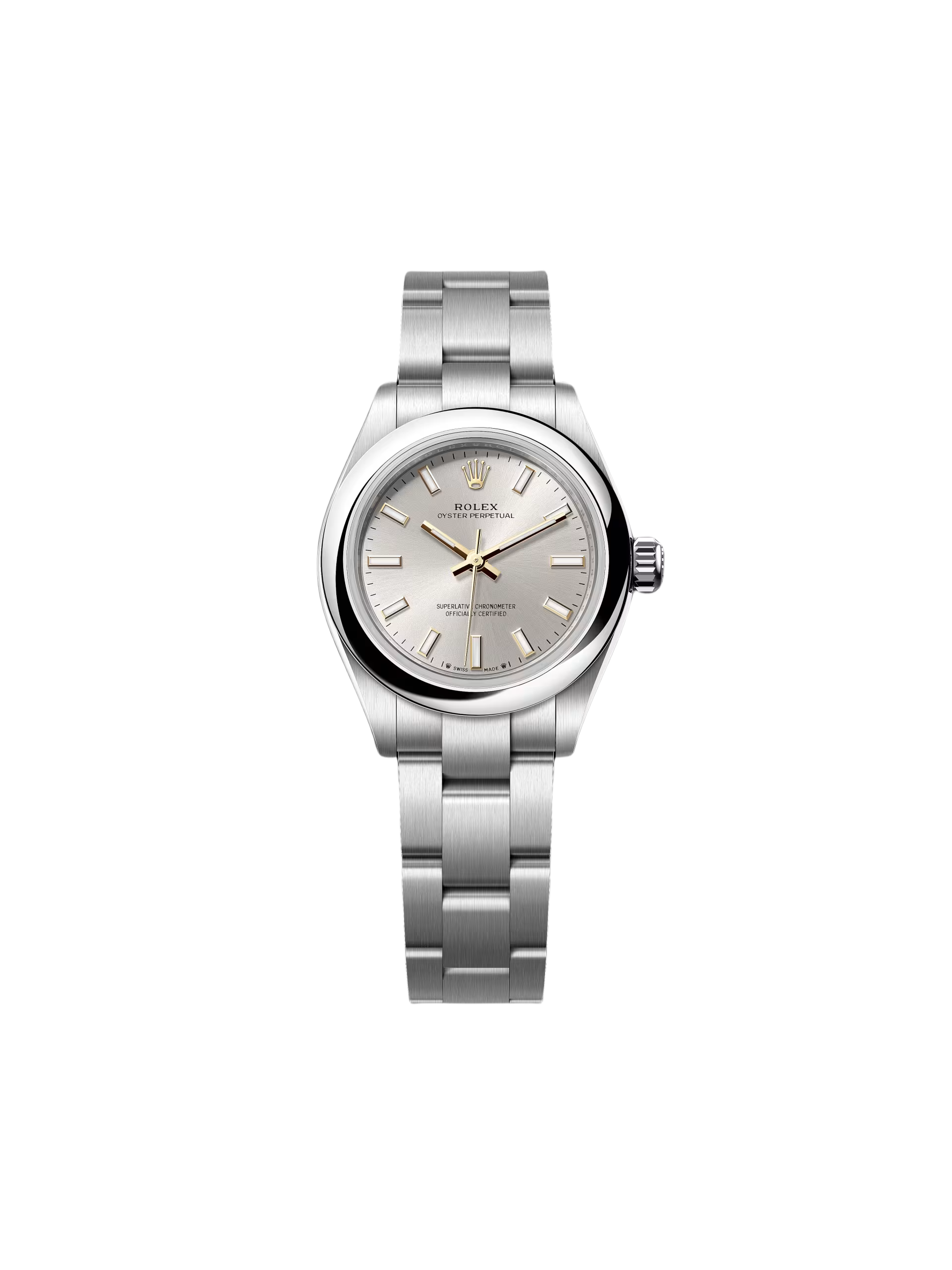 Rolex Oyster Perpetual 28mm 276200-0001 Silver Dial Oyster Bracelet Watch