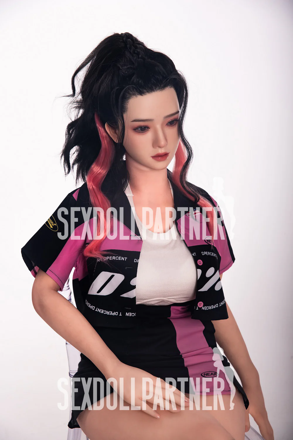 US Stock - RIDMII Muncey Plus 5ft34/ 163cm Unique Design Silicone Head TPE Body Lesbian Love Sex DollWith Dildo