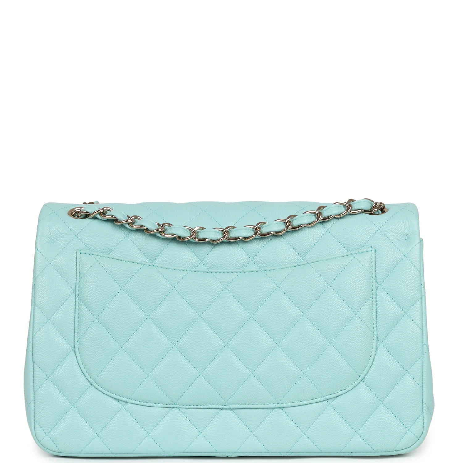 Chanel Jumbo Classic Double Flap Light Blue Caviar Light Gold Hardware