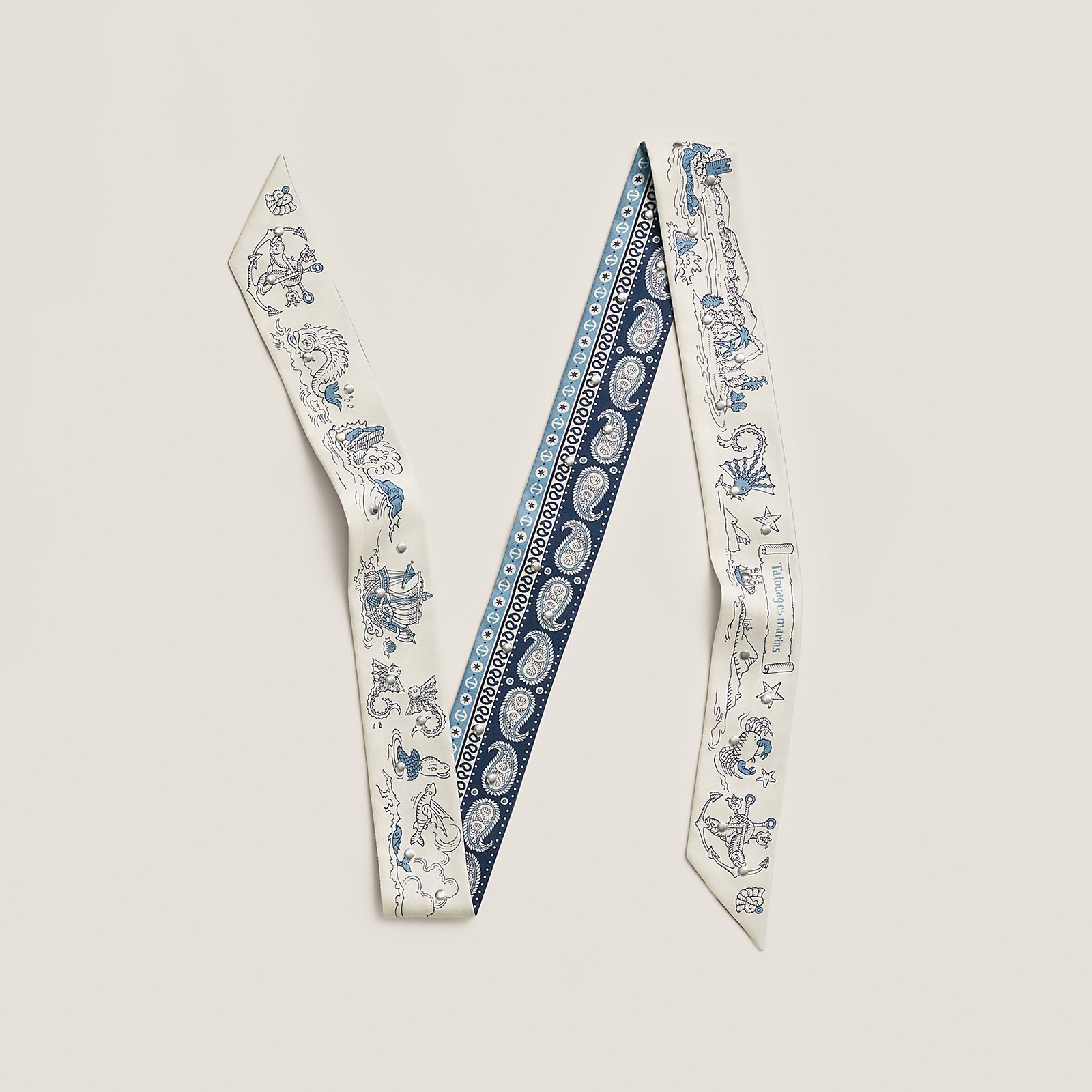 Tatouages Marins Bandana studded twill ribbon