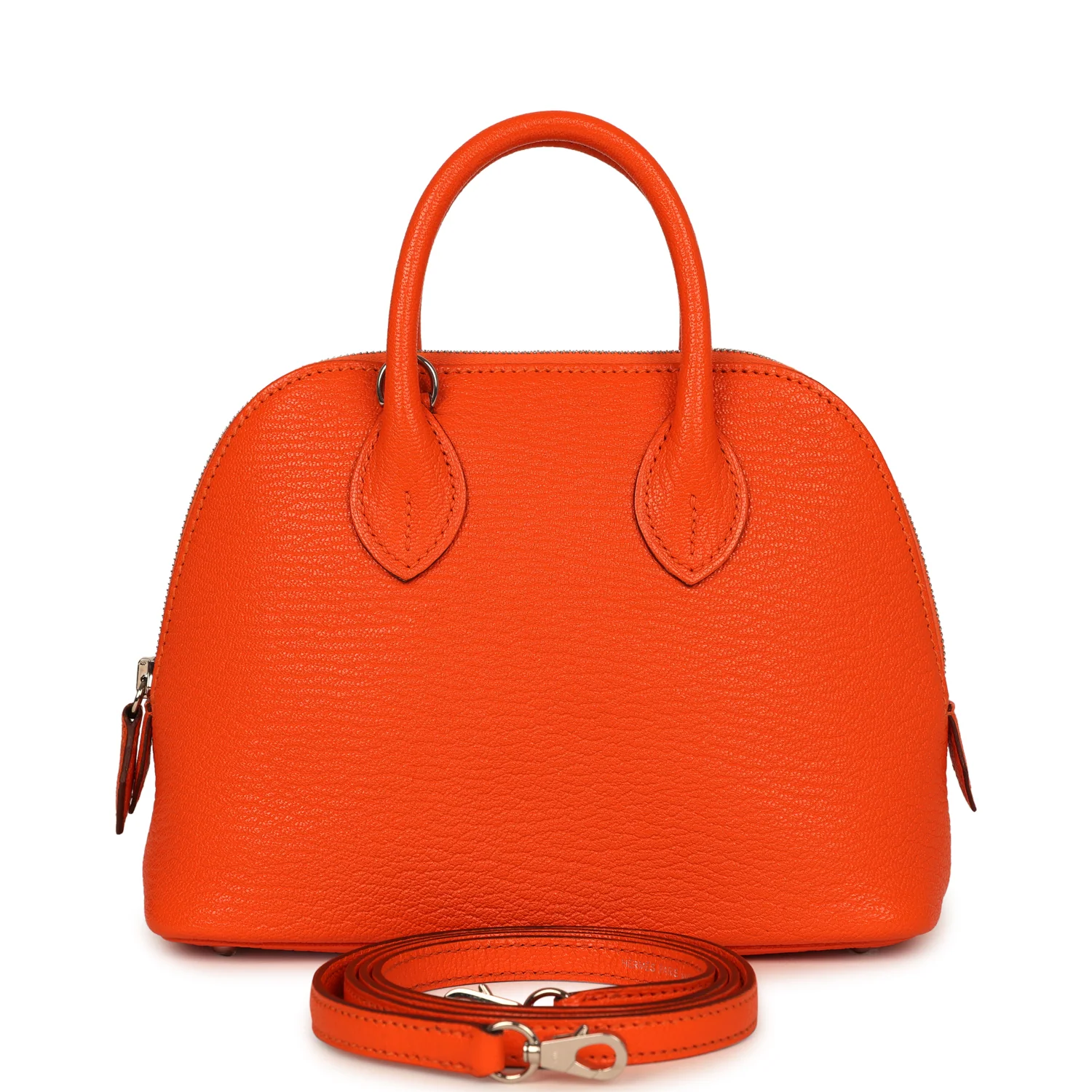 HERMÈS 1923 Bolide Mini Orange Minium Chevre Chamkila Palladium Hardware
