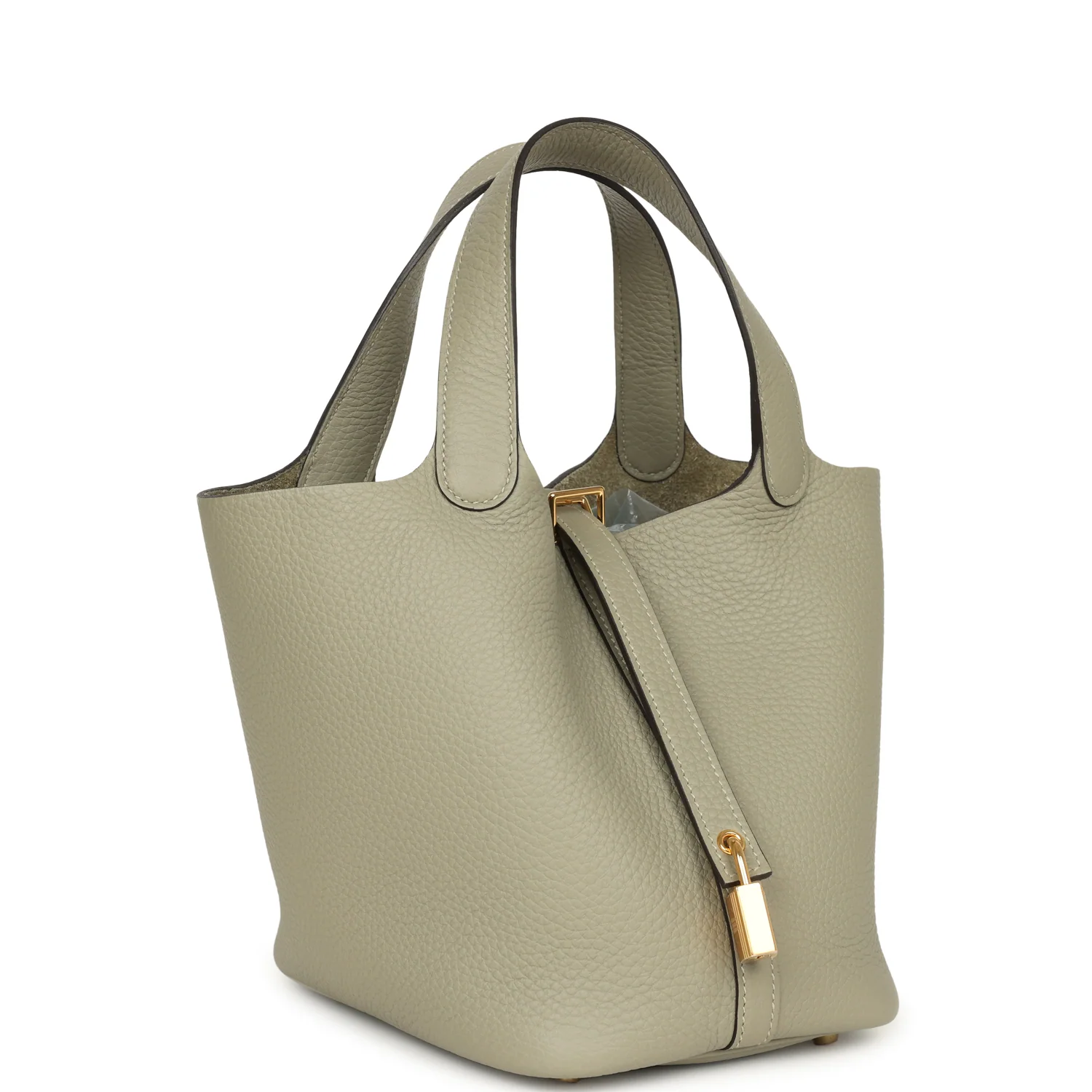 HERMÈS Picotin Lock 18 Sauge Clemence Gold Hardware