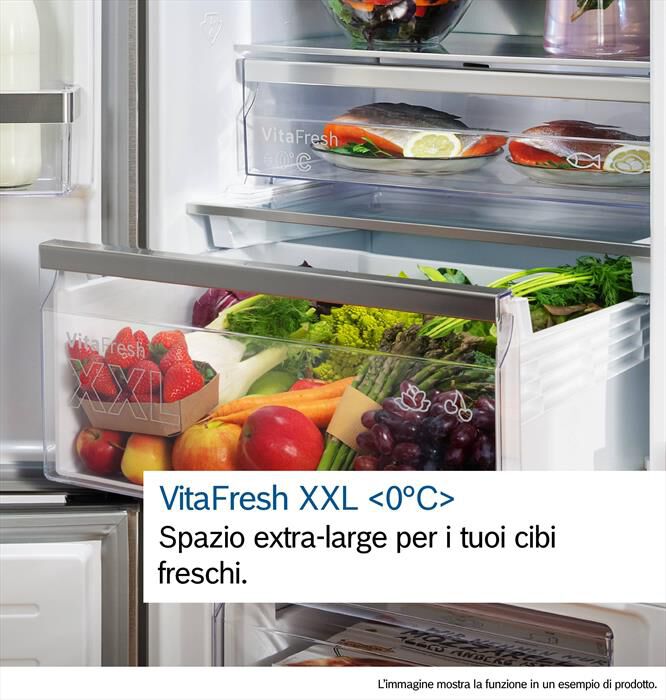 BOSCH - Frigorifero Combinato KGN49OCAF Classe A 203x70 cm-Acciaio