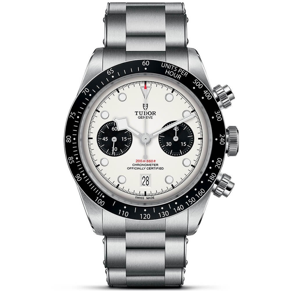 【7A Quality】TUDOR Black Bay Chrono 41mm Opaline/Black Dial Men's Automatic Bracelet Watch M79360N-0002
