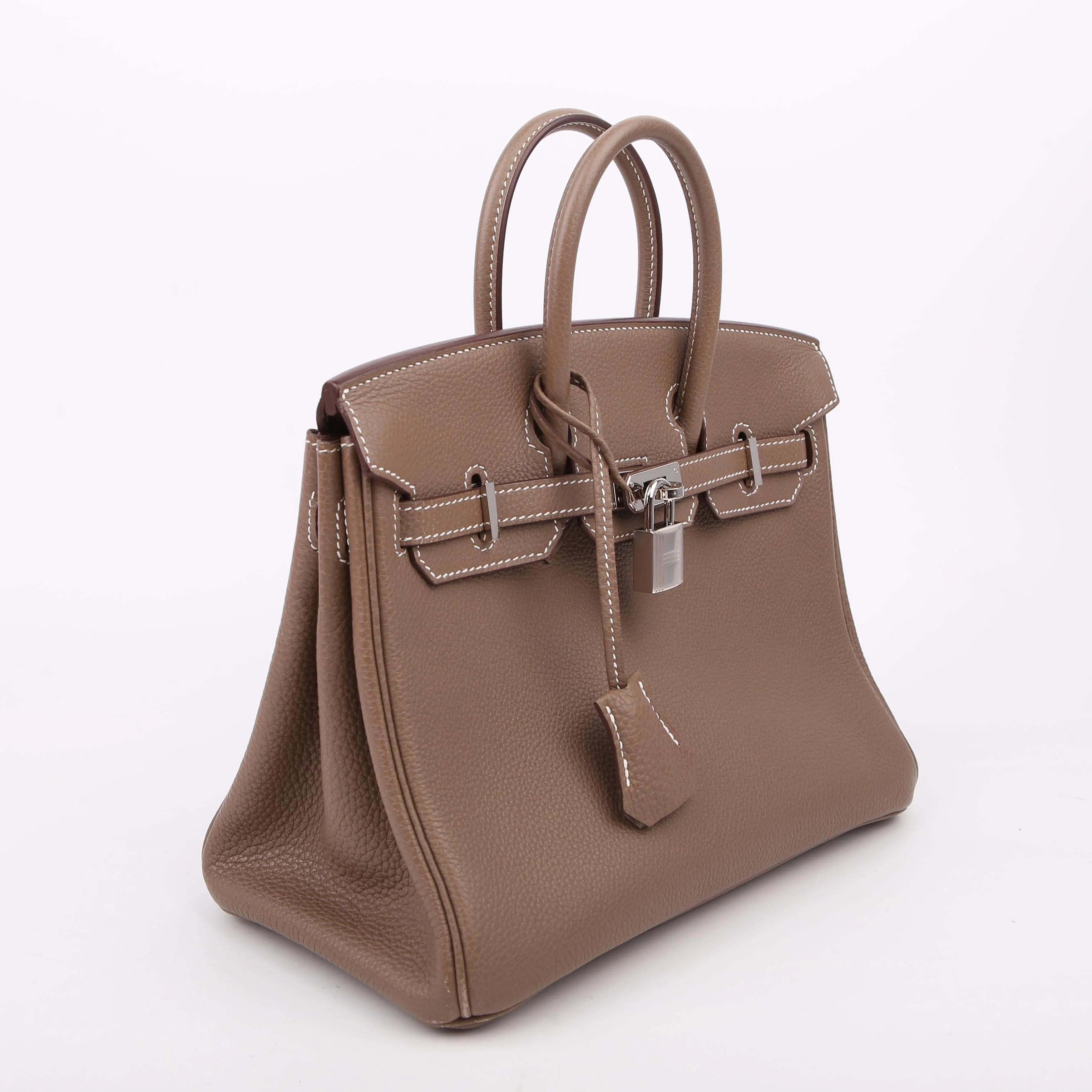HERMÈS Birkin 25 Togo 2019 Etoupe/Palladium