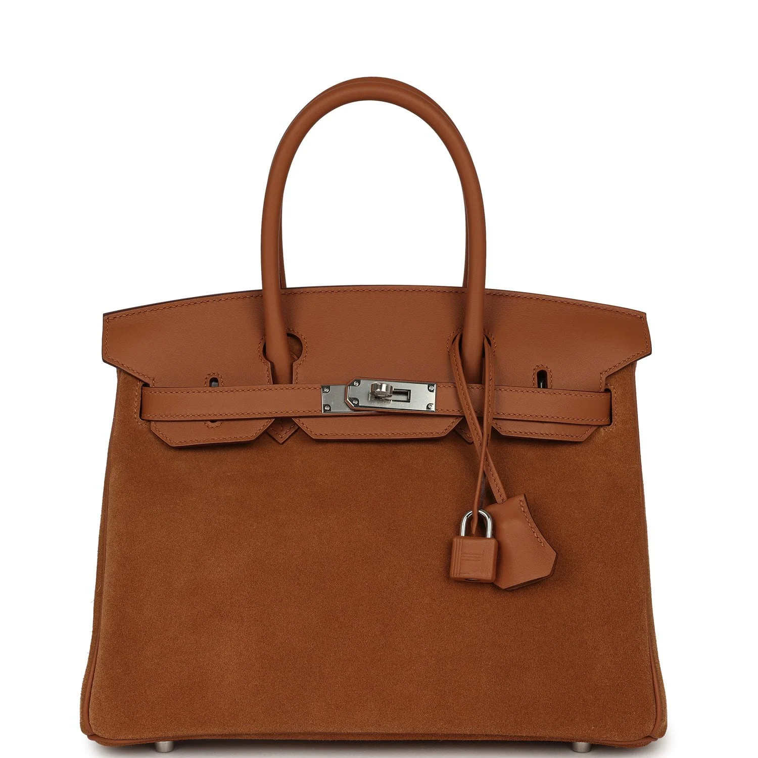 HERMÈS Birkin 30 Chamois Grizzly, Gold Swift Palladium Hardware