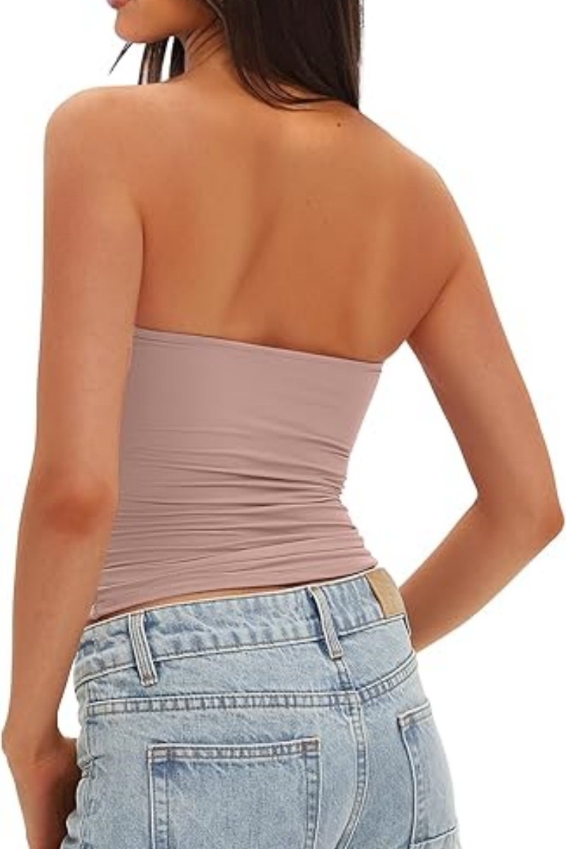 ELOWENA Womens Padded Tube Tops Bulit in Bra