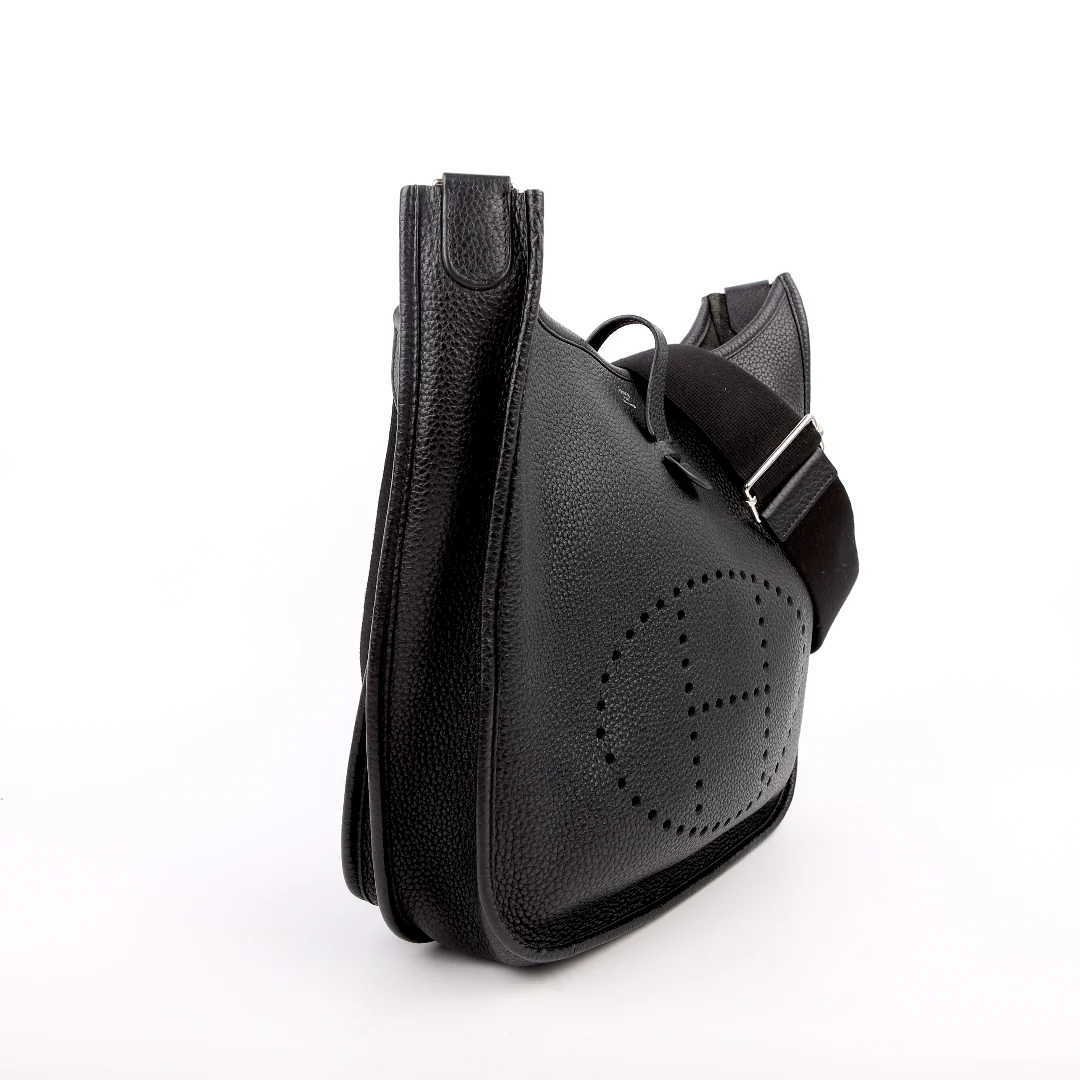 HERMÈS Evelyne III PM Clemence Black/Palladium