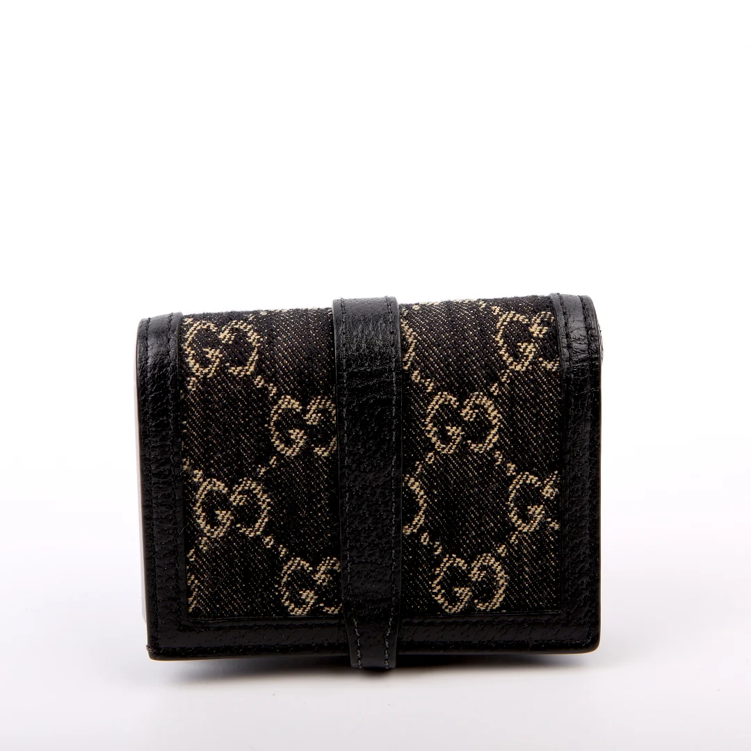 645536 GG Denim Jackie Card Case