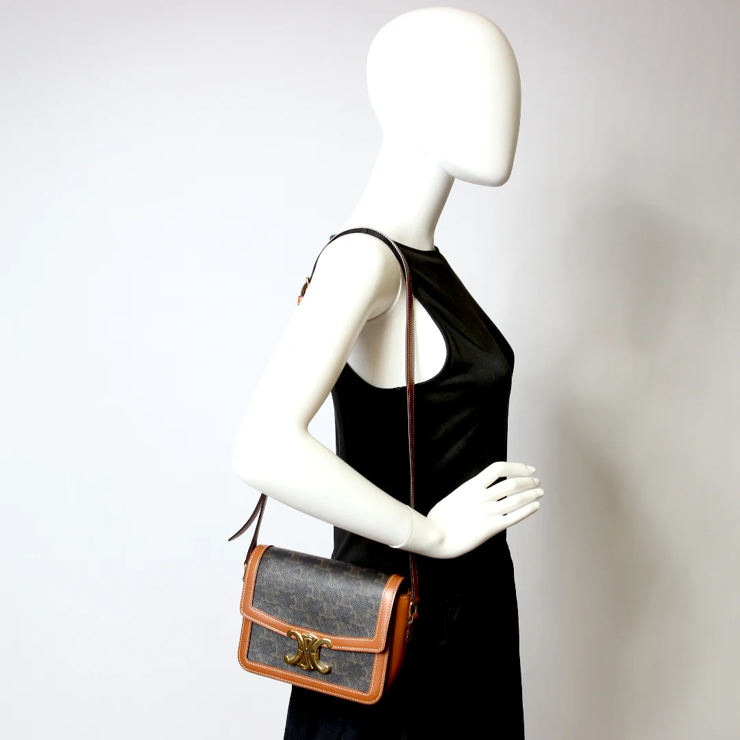 Teen Triomphe Bag Triomphe Canvas/Calfskin Brown