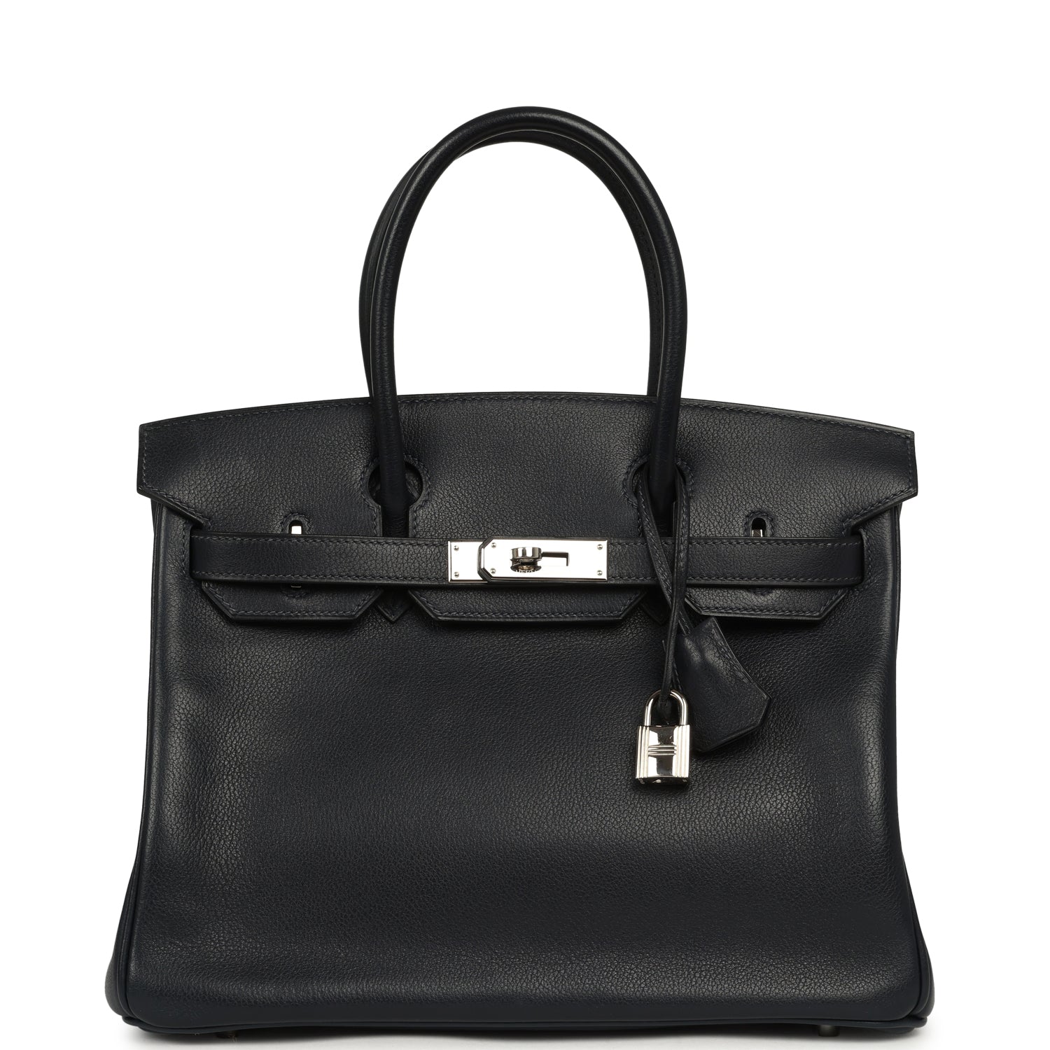 HERMÈS Birkin 30 Bleu Indigo Evergrain Palladium Hardware