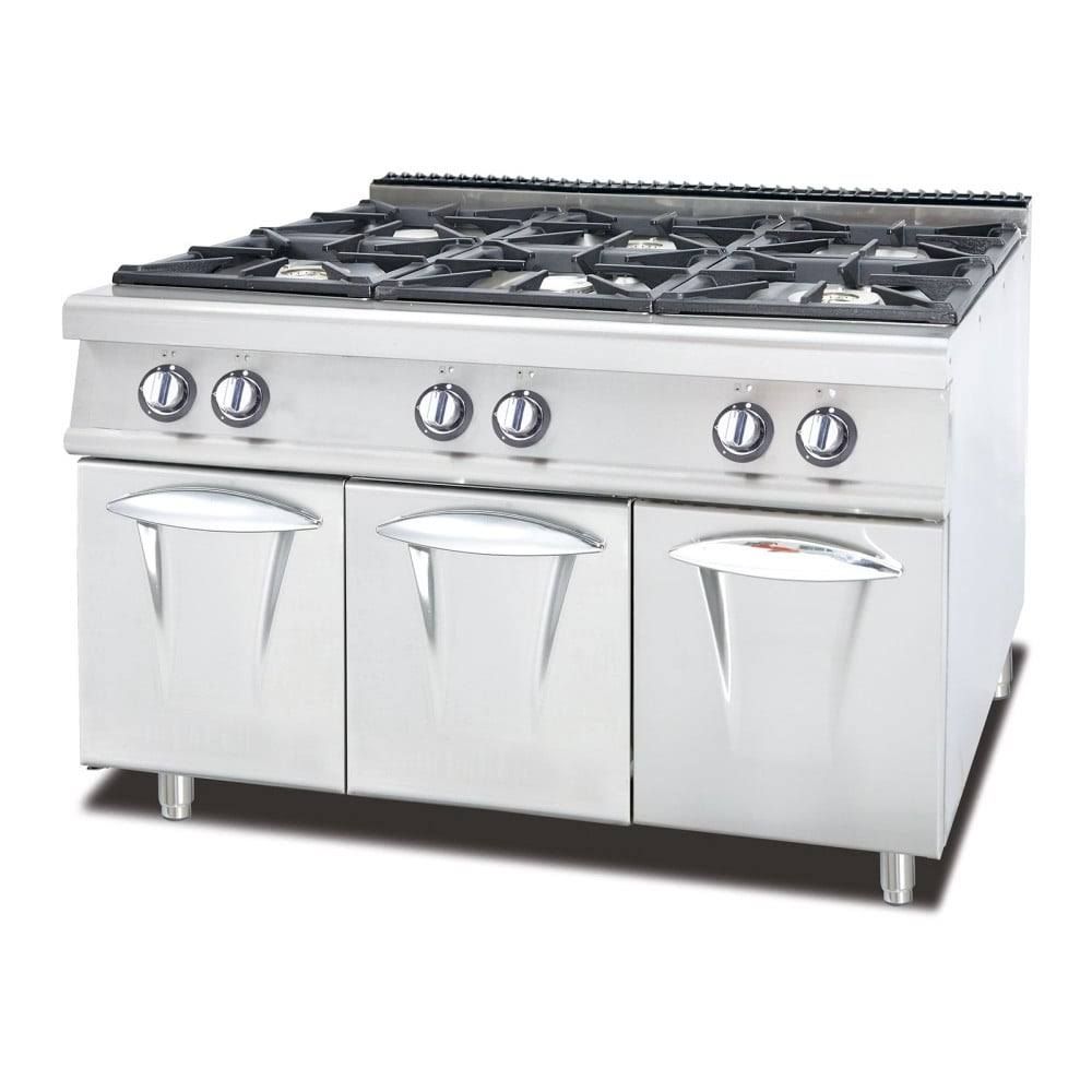 Cucina a Gas 6 fuochi su vano chiuso 21.6 kW S/70 120x70 cm