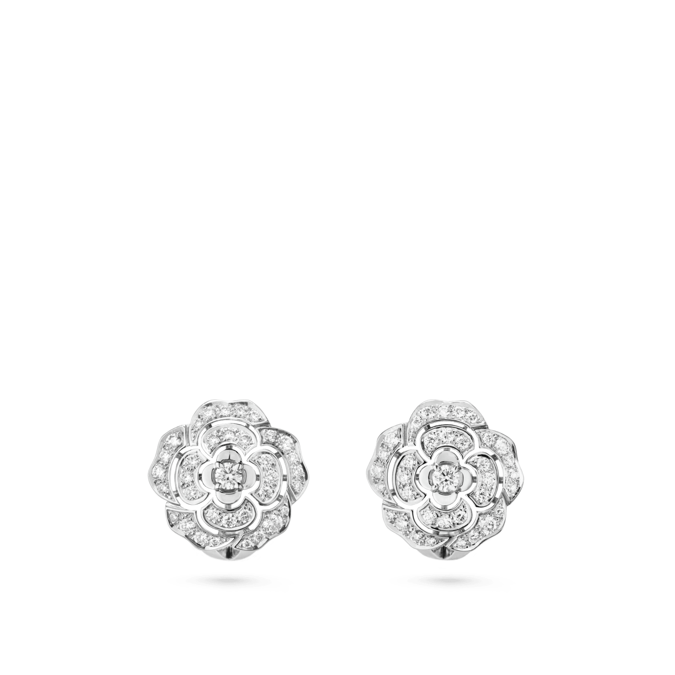 Bouton de Camélia earrings