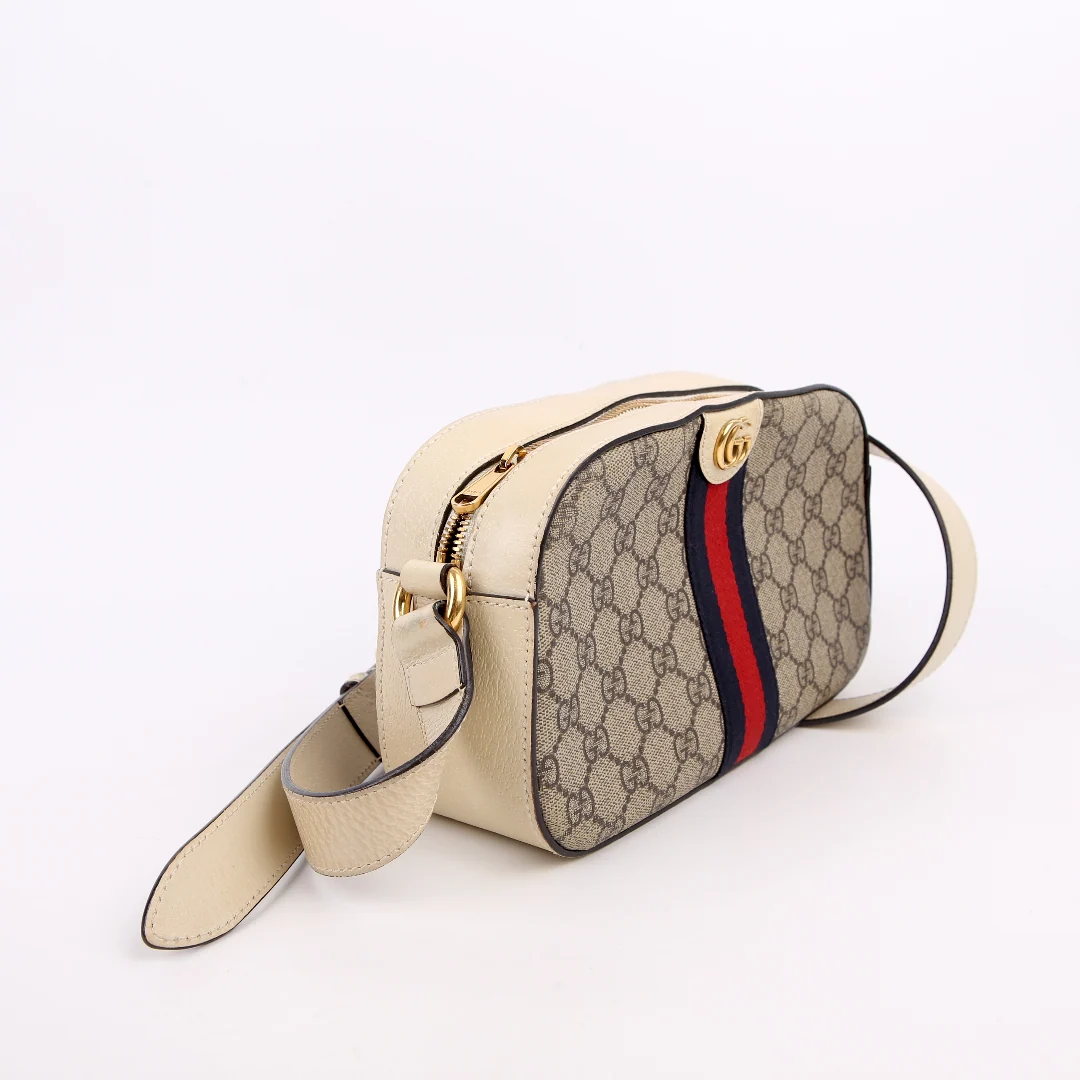 GUCCI 681064 Ophidia GG Shoulder Bag White