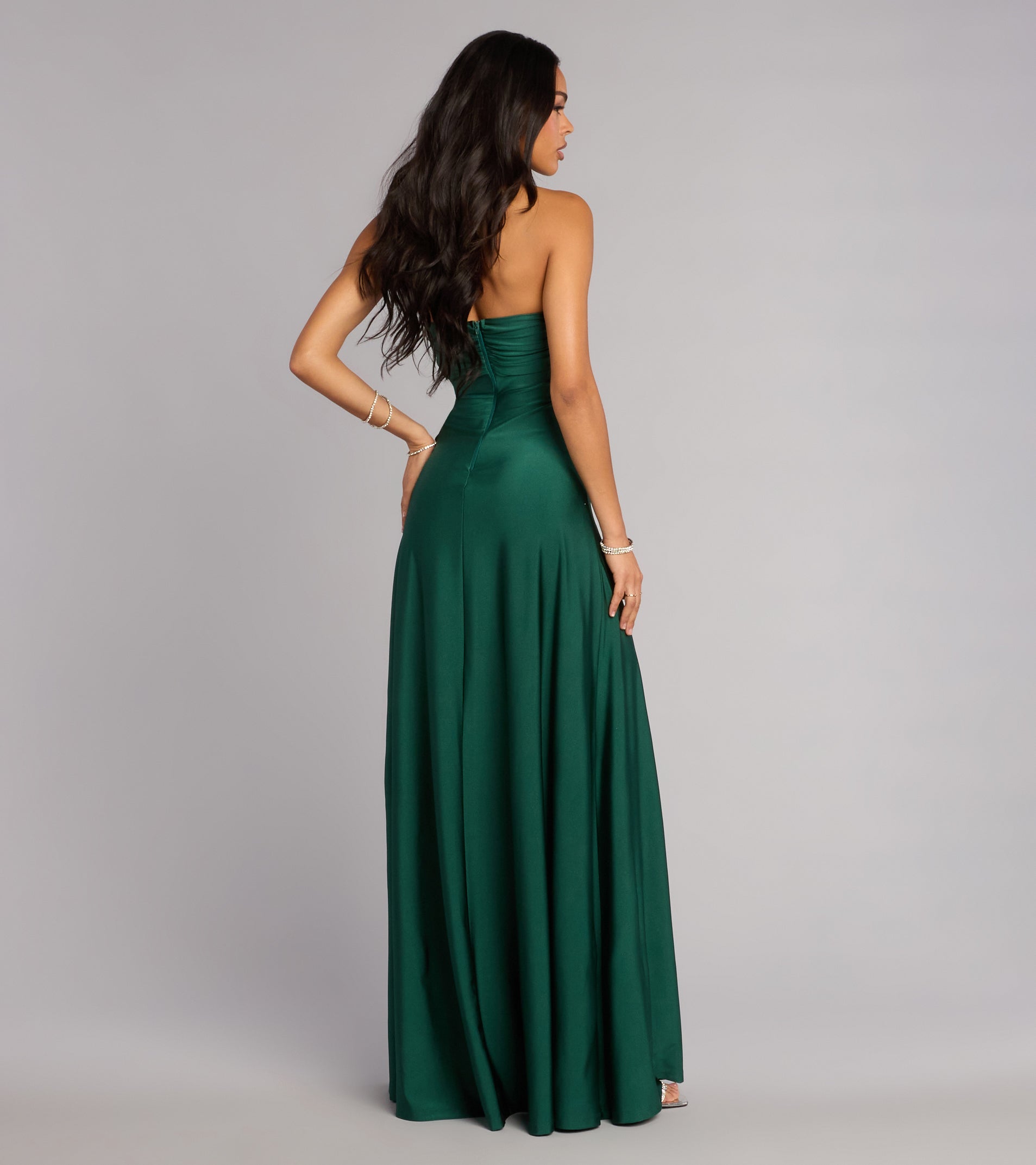 Strapless A‑Line Formal Dress