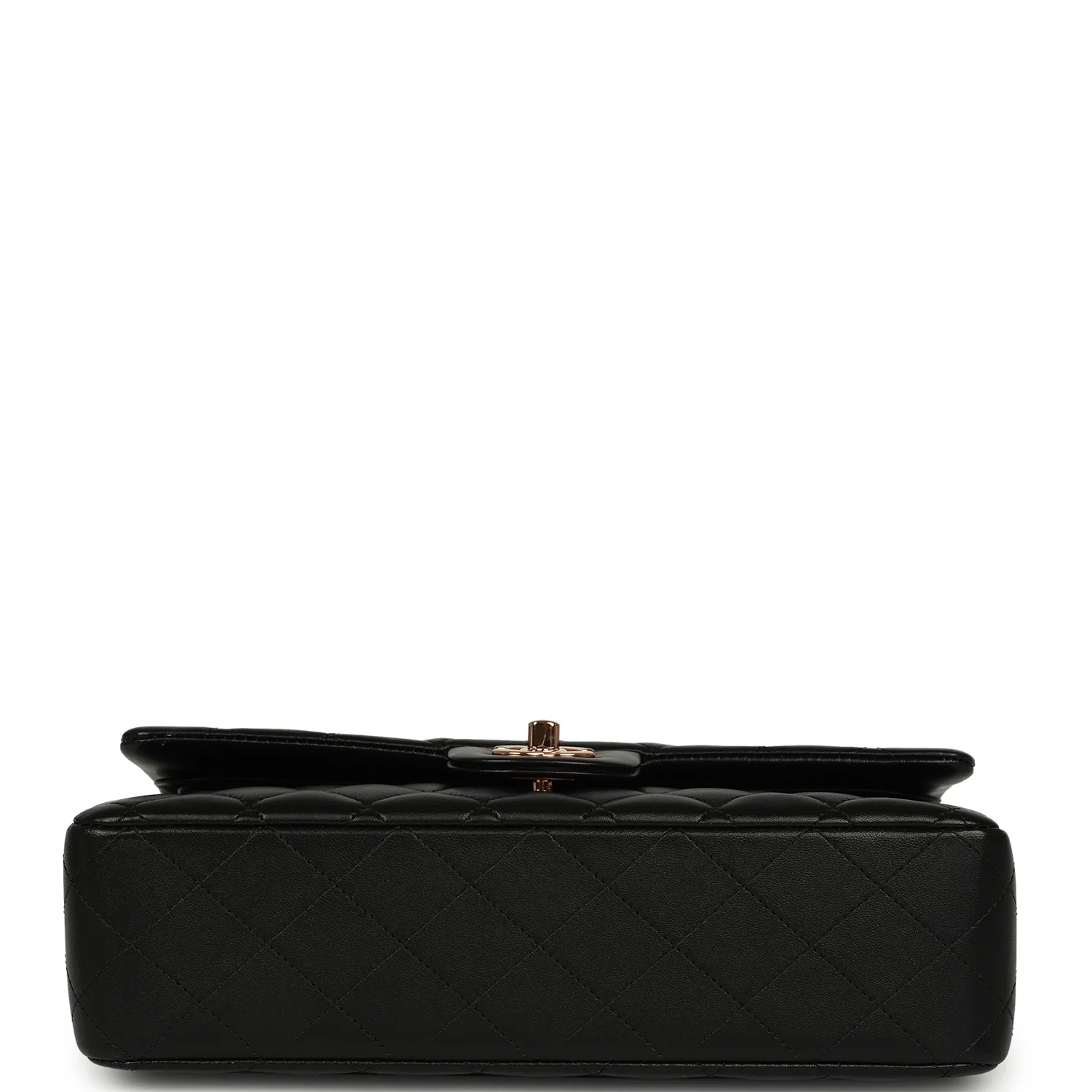 Chanel Medium Classic Double Flap Black Lambskin Rose Gold Hardware