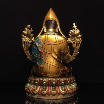 30CM Old Chinese Bronze Color Statue Buddha Q747