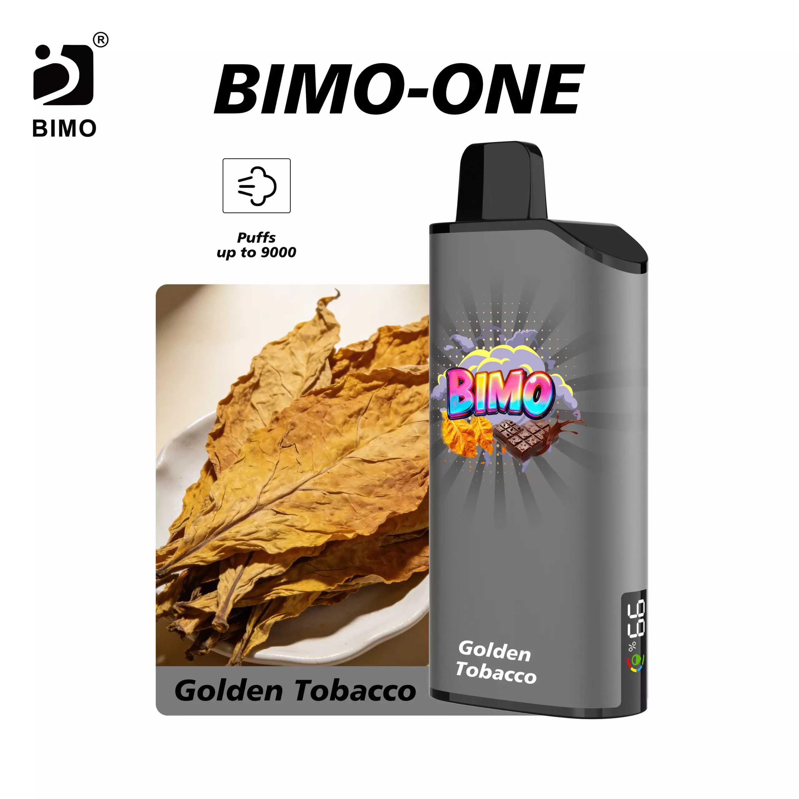 BIMO ONE 9000 Puffs – Golden Tobac