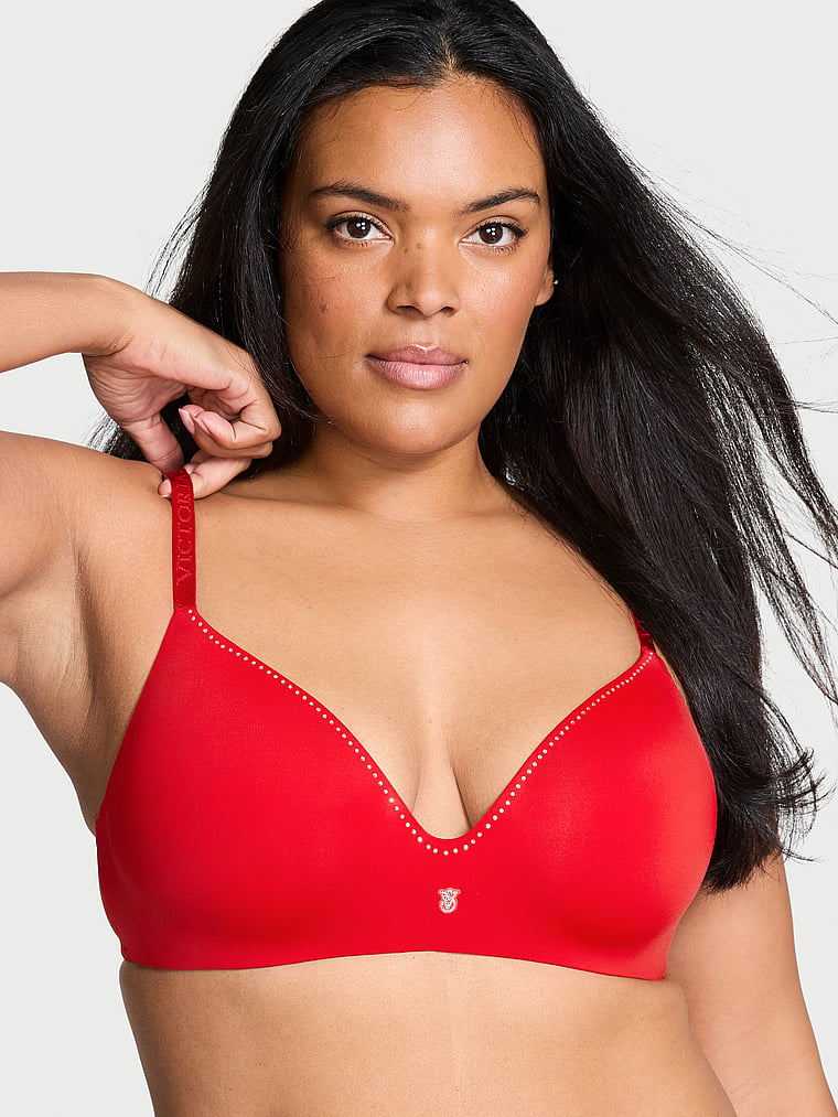 The T-shirt Shine-Trim Push-Up Wireless Bra Shine Trim