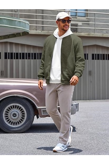 Mens Bomber Jacket Casual Lightweight