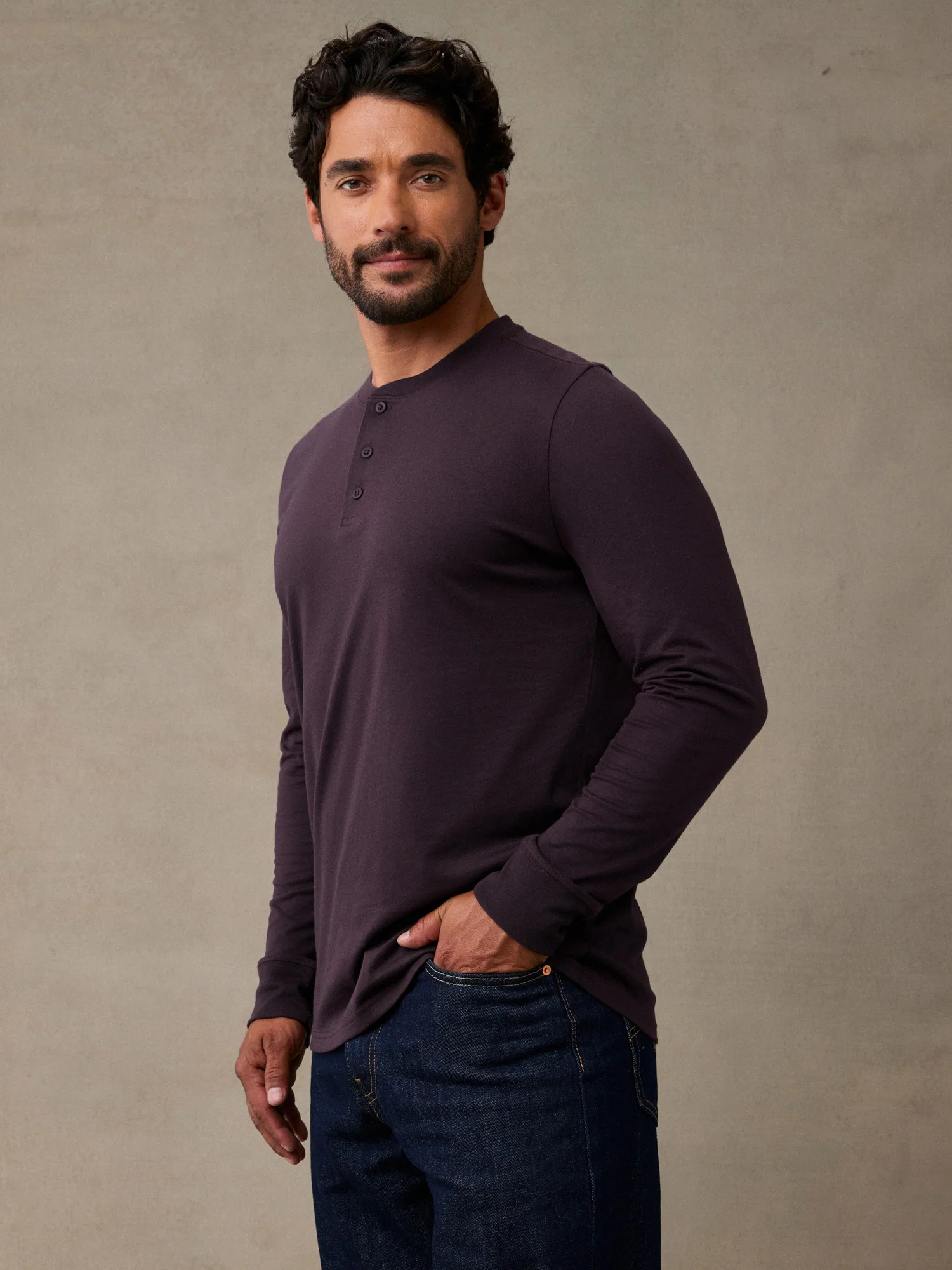 Mulberry Long Sleeve Henley