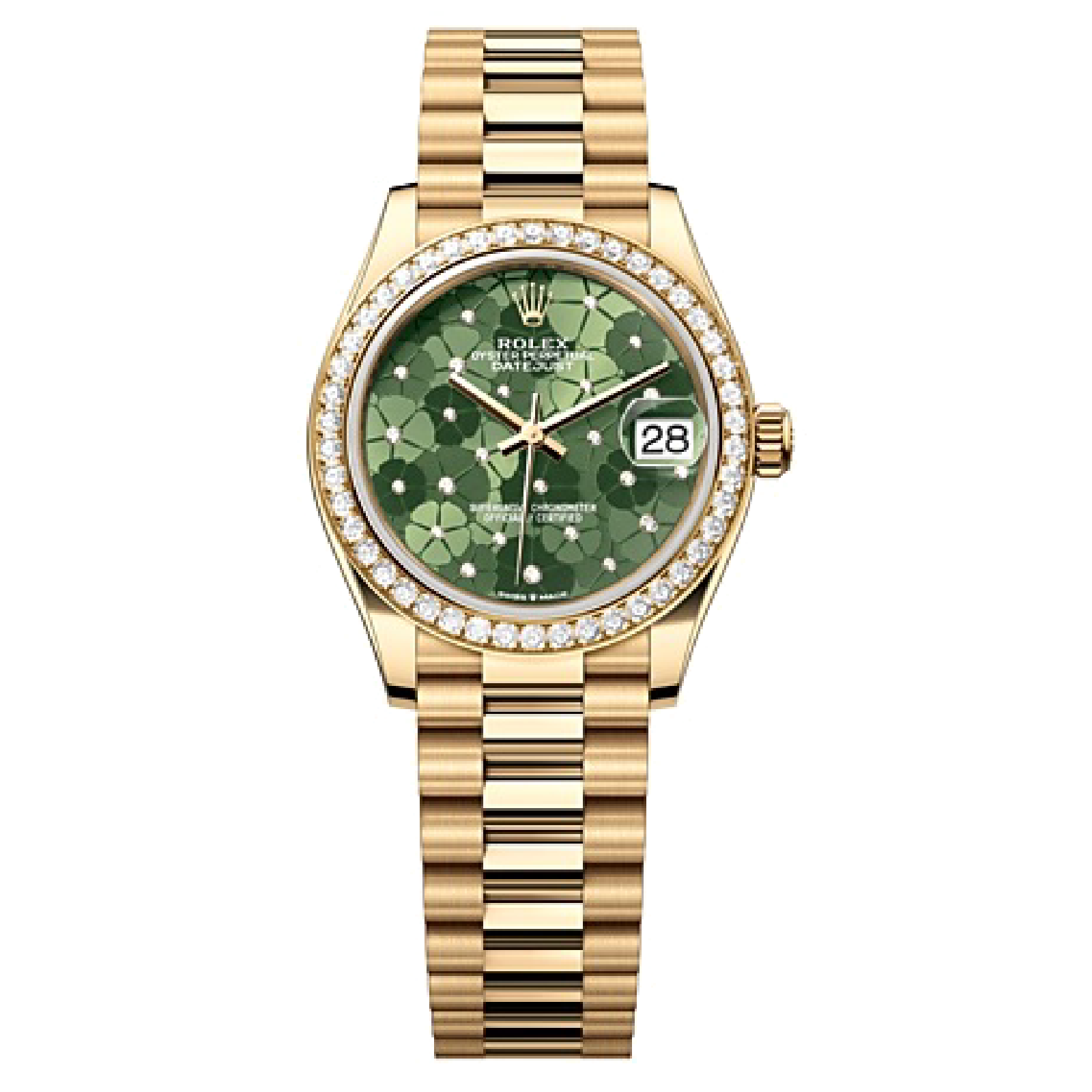 Rolex DATEJUST Oyster, 31 mm, yellow gold and diamonds M278288RBR-0038