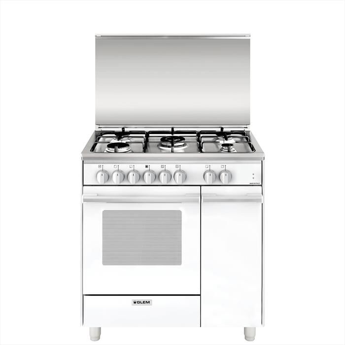 GLEM GAS - Cucina a gas UQ855MX6 Classe A-BIANCO