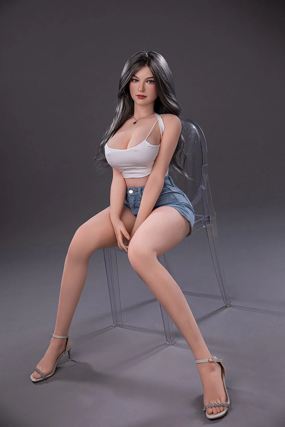 RIDMII Karyn 5ft34/ 163cm Unique Design App-Controlled Silicone Head TPE Body Big Boobs Sex Doll