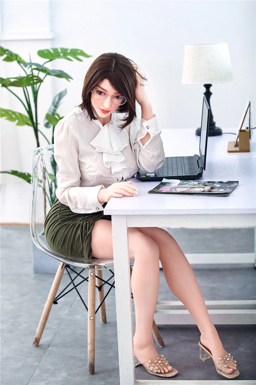 Irontechdoll Mika 5ft21/ 159cm #69 Head TPE Office Sexy Lady Real-life Fat Sex Doll With Thick Thighs