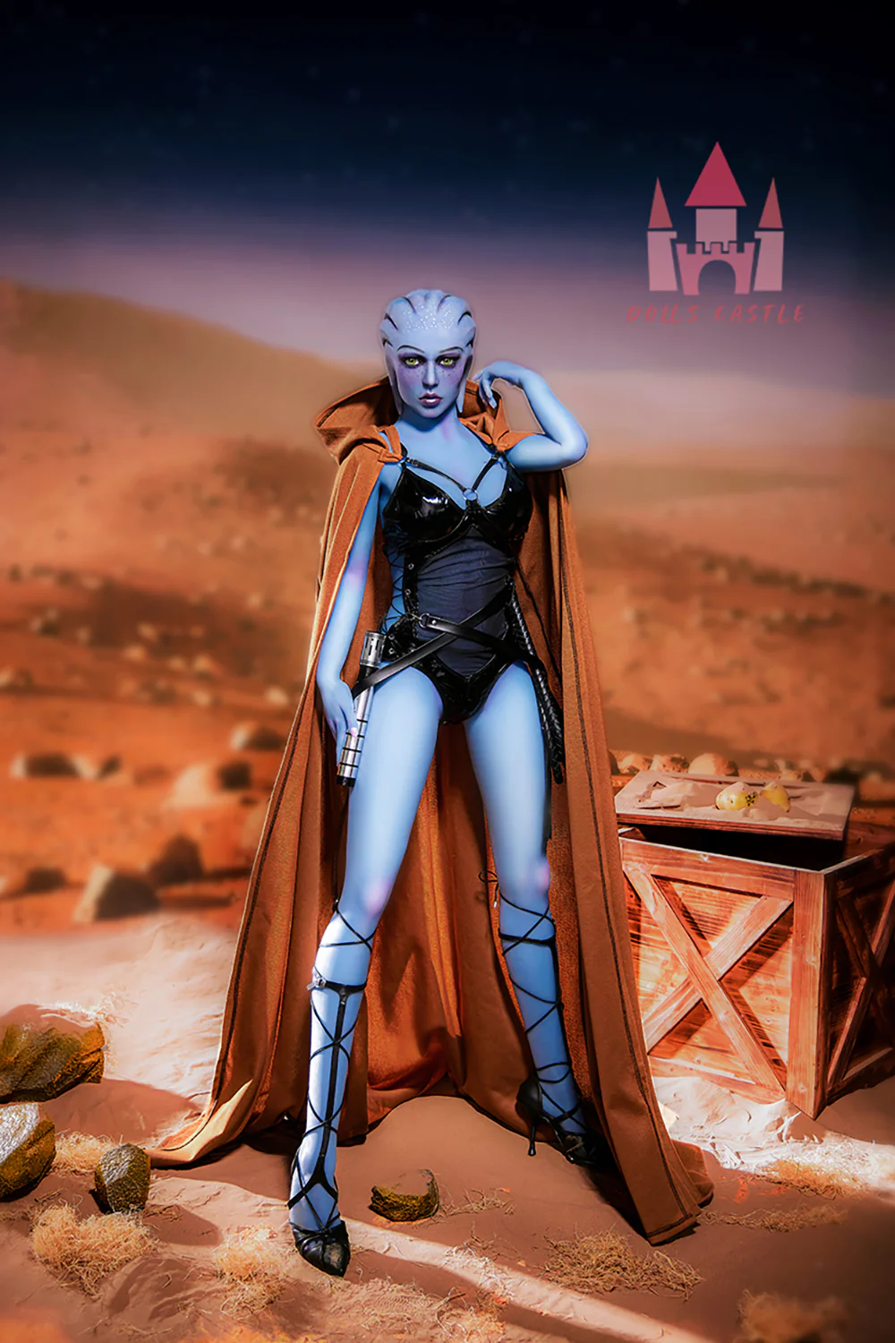 US Stock - Dolls Castle Kamila 5ft11/ 156cm #A1 Head TPE Medium Breast Alien Blue Skin Sex Doll For Halloween