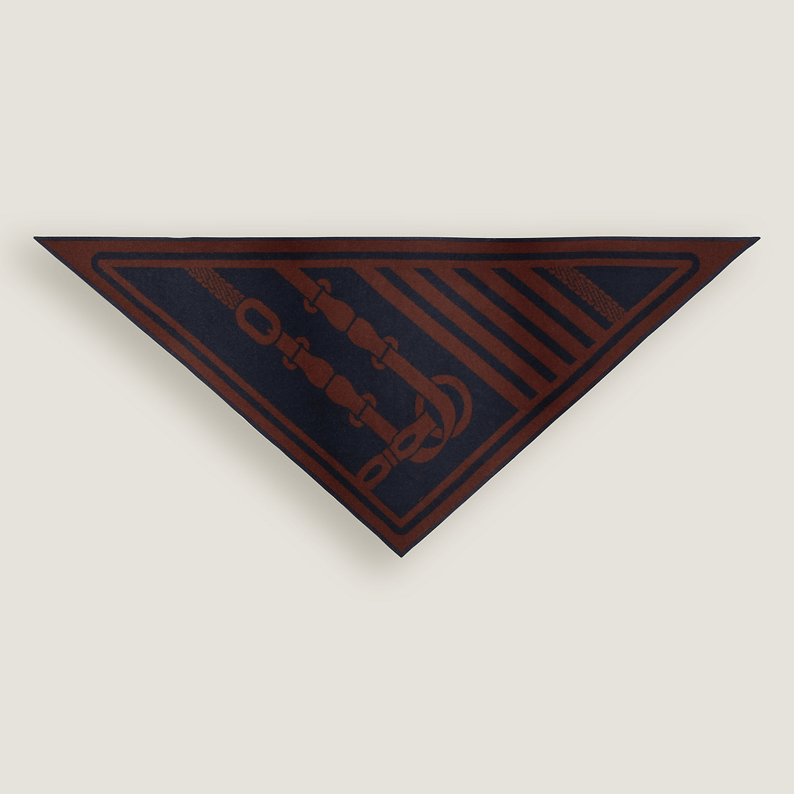 Coaching double face triangle scarf