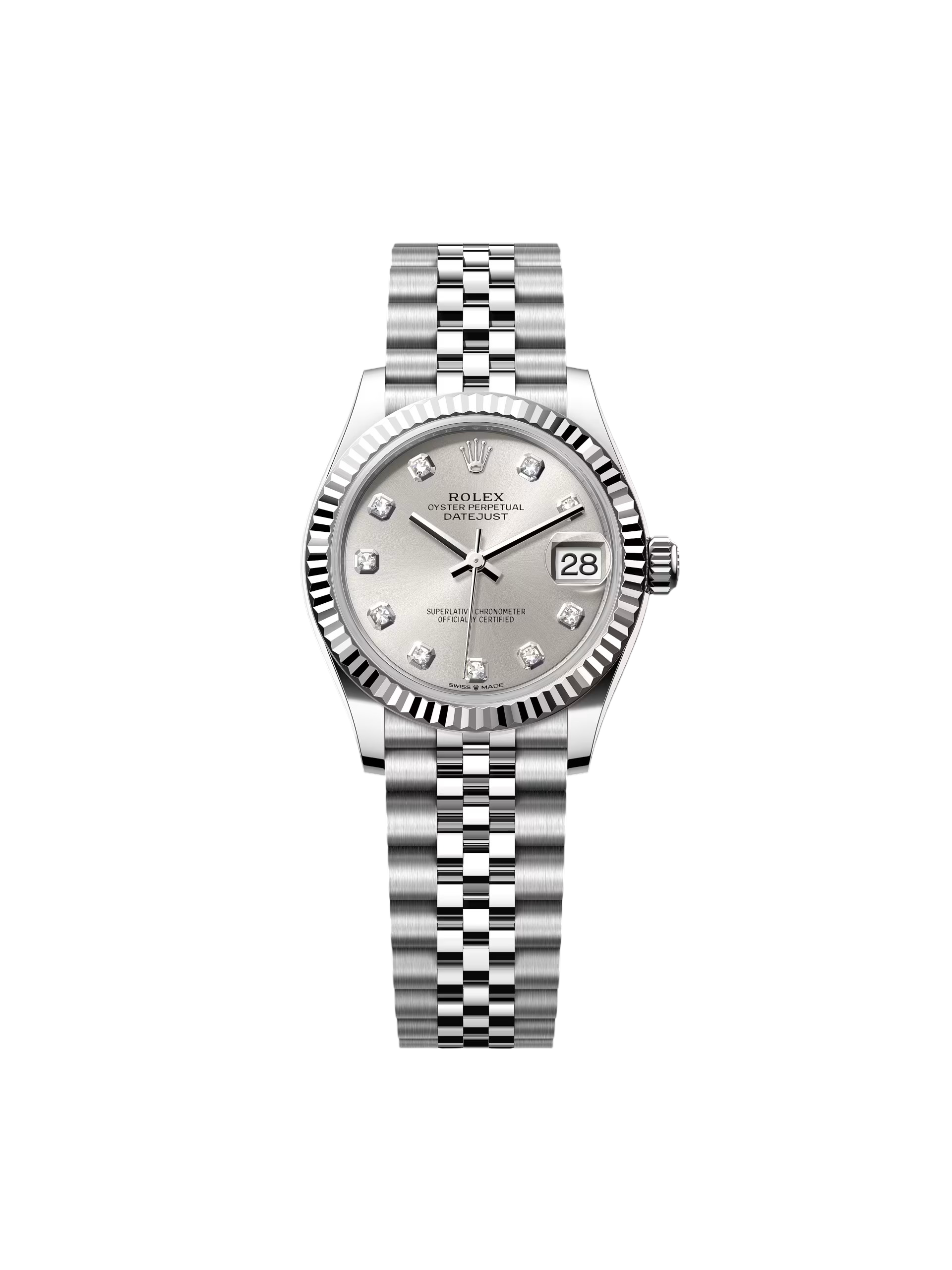 RLX Datejust m278274-0029/0030 Silver 31mm Dial Oyster Watch