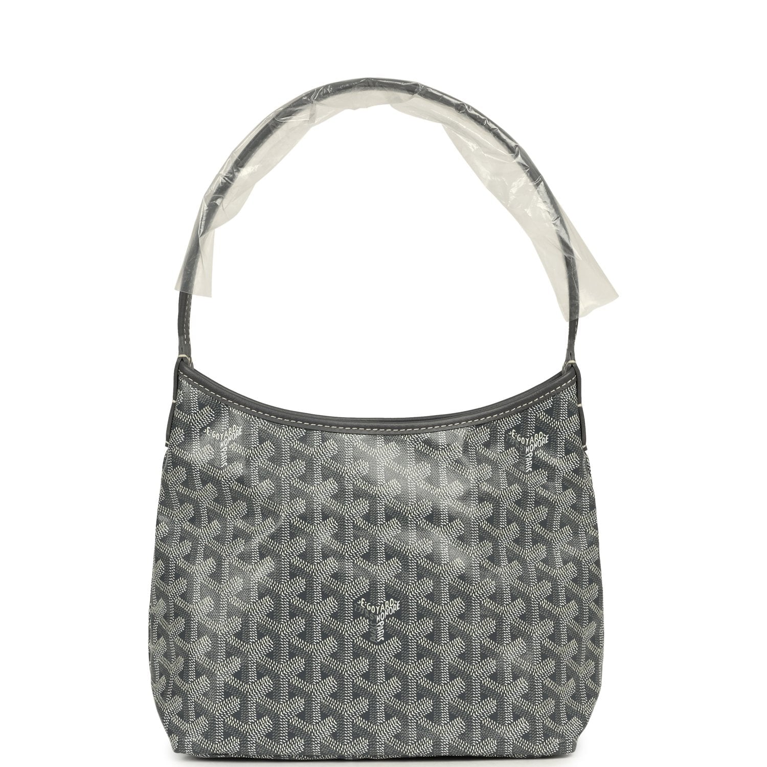 GOYARD Goyardine Grey Bohème Hobo Mini Palladium Hardware