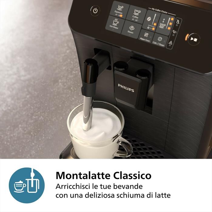 PHILIPS - Macchina da caffè automatica SERIES 800 EP0820/00-nero